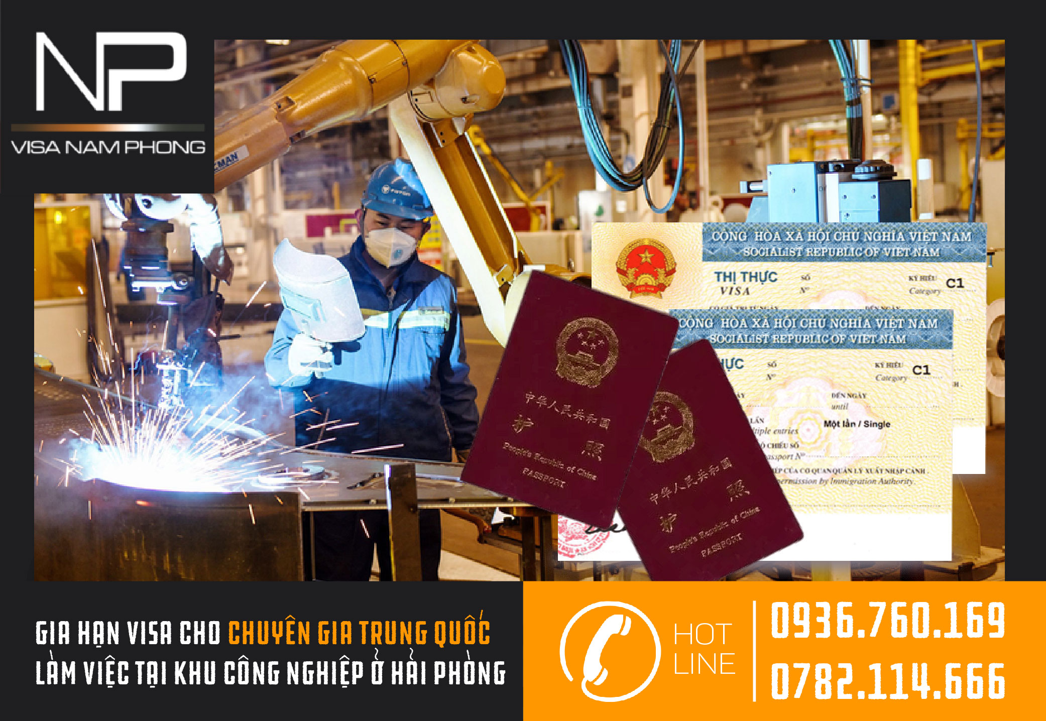 Gia hạn visa cho chuyên gia Trung Quốc Làm việc tại khu công nghiệp Hải Phòng