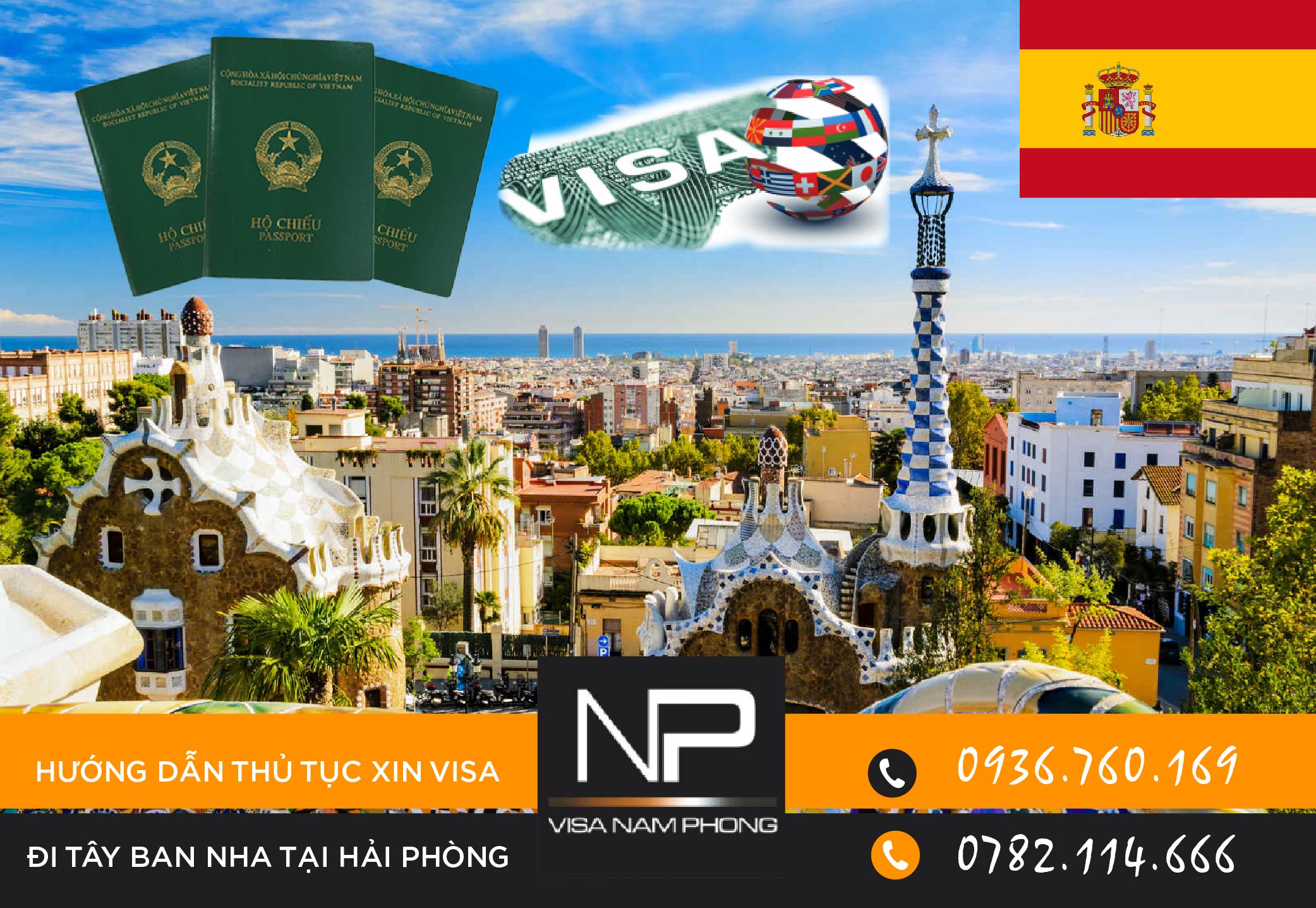 Hướng dẫn thủ tục xin visa đi Tây Ban Nha tại Hải Phòng