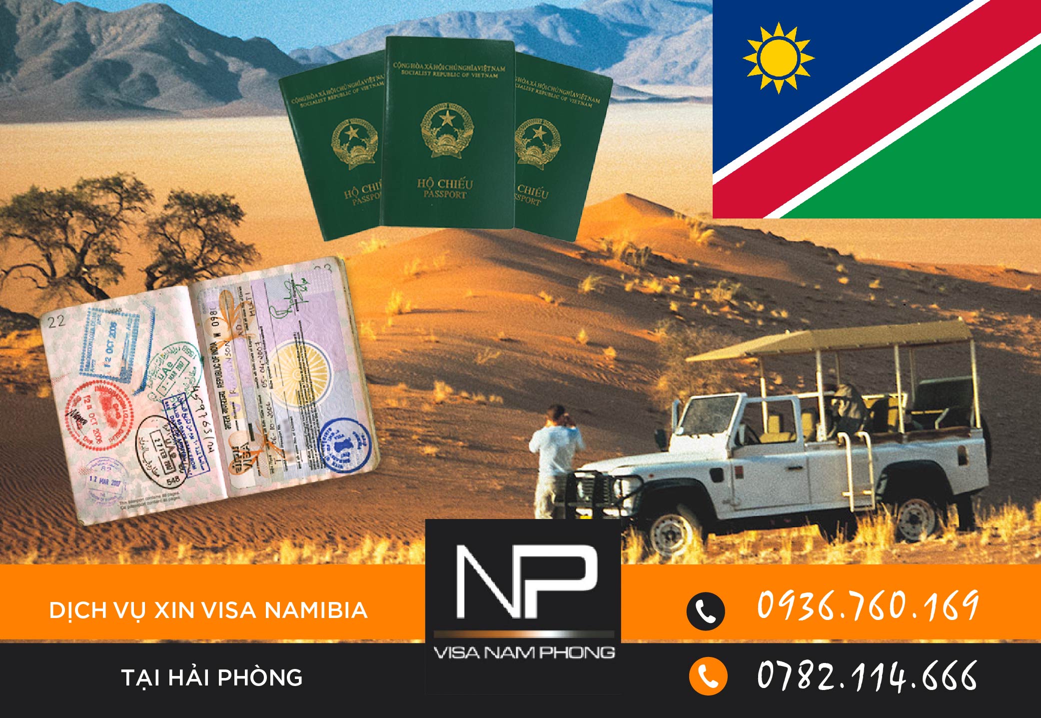 Dịch vụ xin visa Namibia tại Hải Phòng