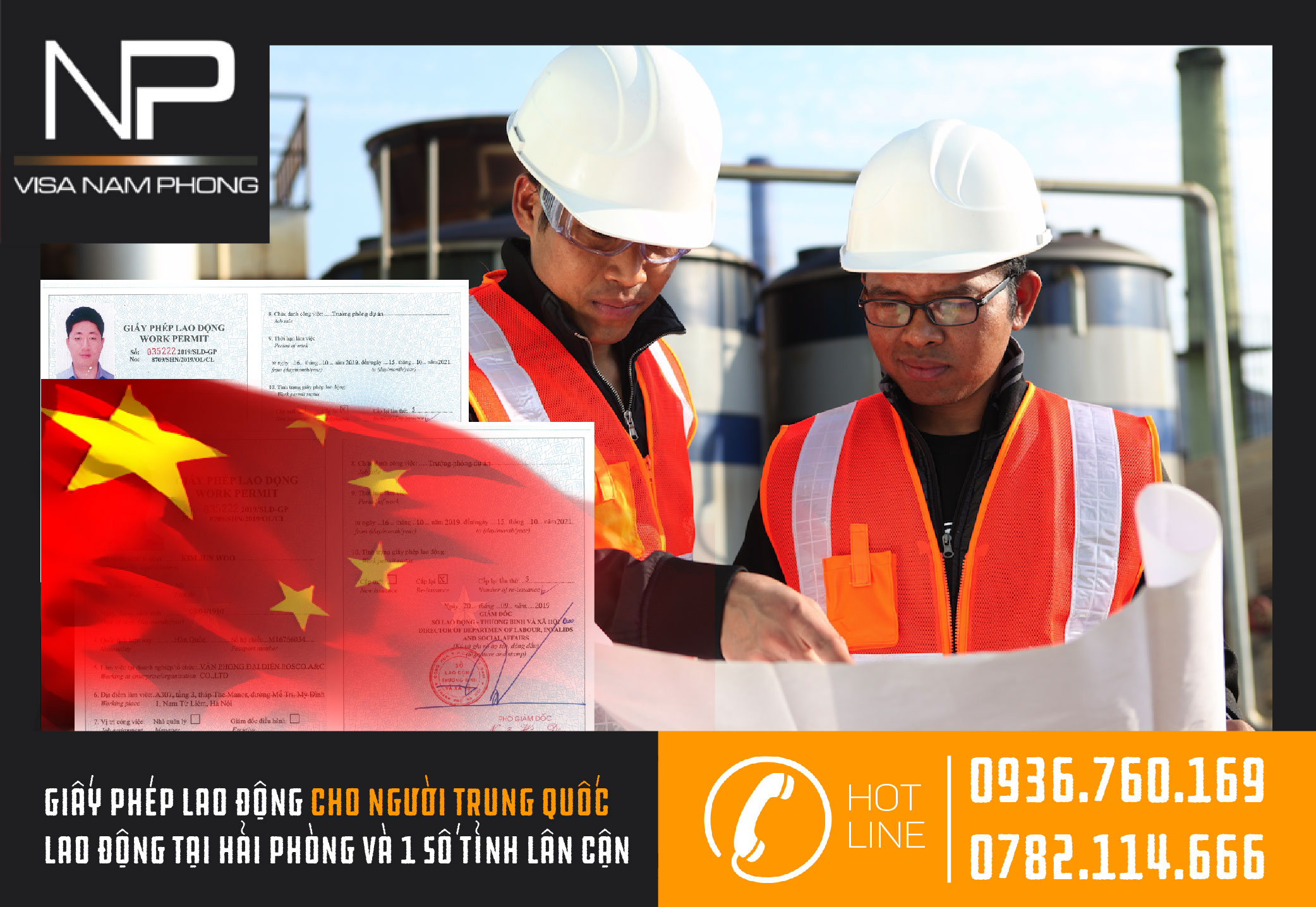 Giấy phép lao động cho người Trung Quốc lao động tại Hải Phòng và 1 số tỉnh lân cận
