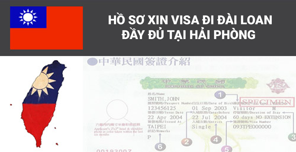 Hồ sơ xin visa đi Đài Loan đầy đủ tại Hải Phòng