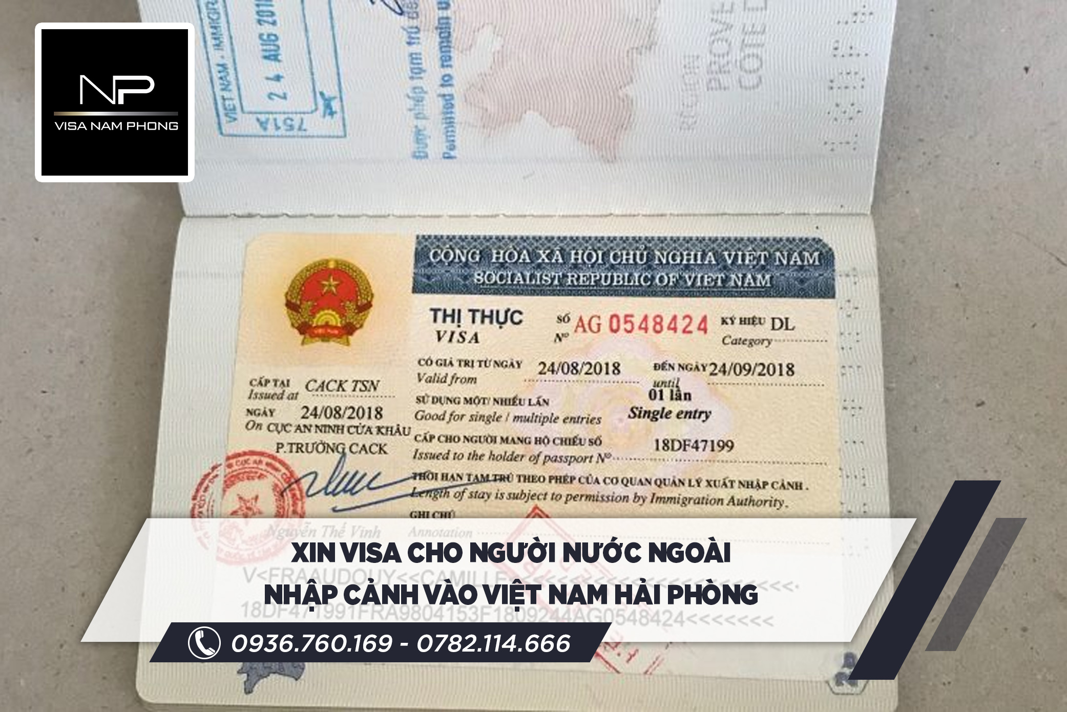 Xin visa cho người nước ngoài nhập cảnh vào Việt Nam Hải Phòng