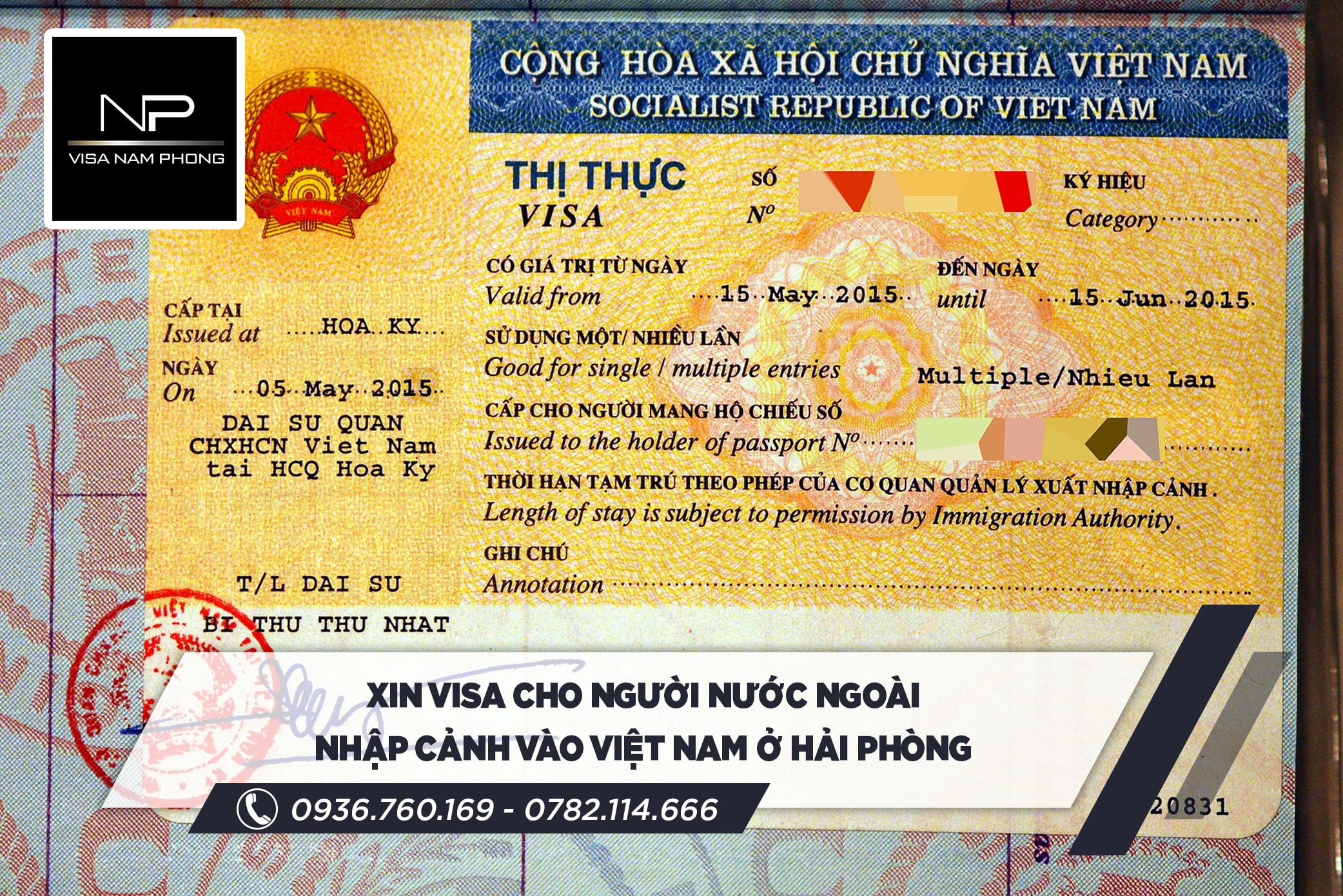 Xin visa cho người nước ngoài nhập cảnh vào Việt Nam ở Hải Phòng